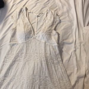 White lace mini dress